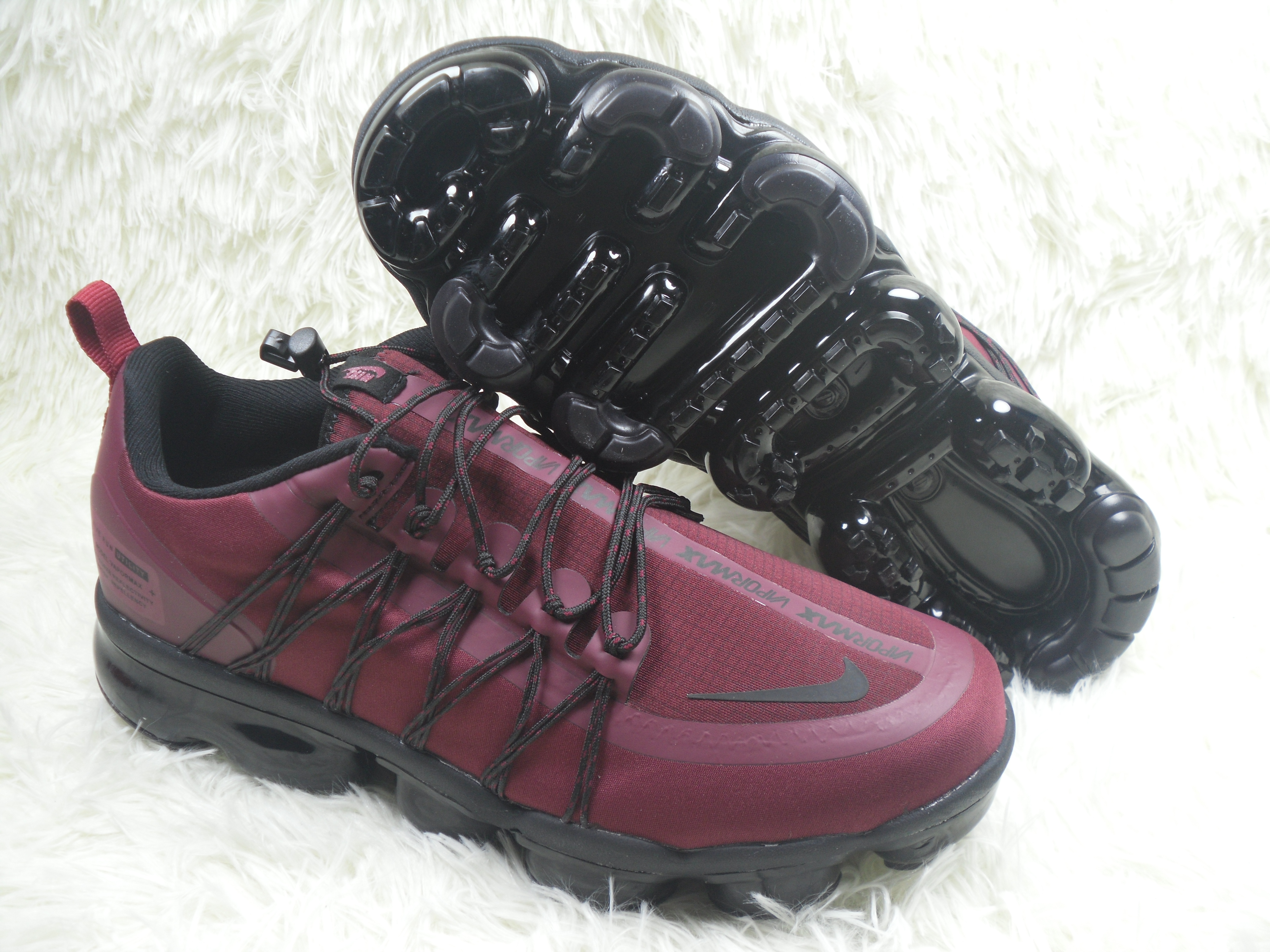 NIKE SP W Air VaporMax Run Utlty Wine Red Black Shoes